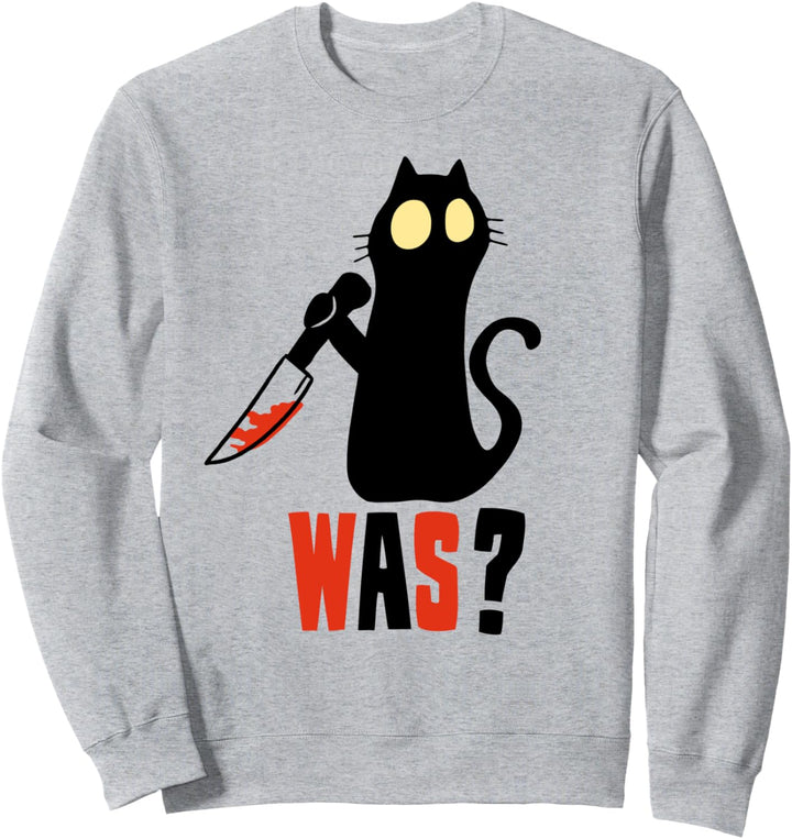 Katze - Was? - Lustiges Katzen Sweatshirt