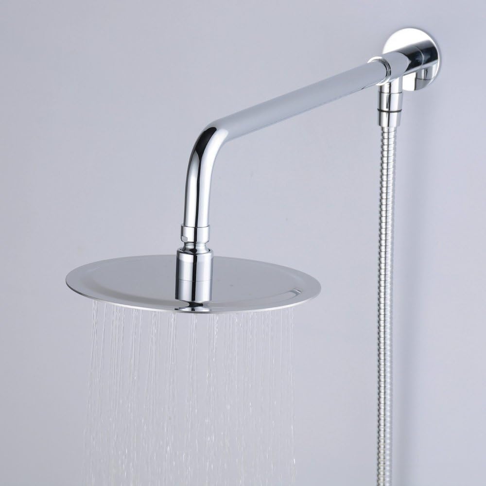 Hiendure® 25cm Runde Luxus Regendusche Einbauduschköpfe Edelstahl Duschkopf aus Edelstahl Spiegeleff