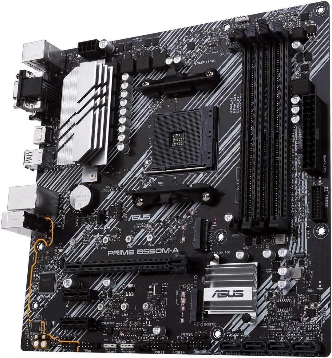 ASUS Prime B550M-A CSM Mainboard Sockel AM4 (Micro ATX, Ryzen, PCIe 4.0, 2X M.2, 1Gbit/s-Ethernet, W