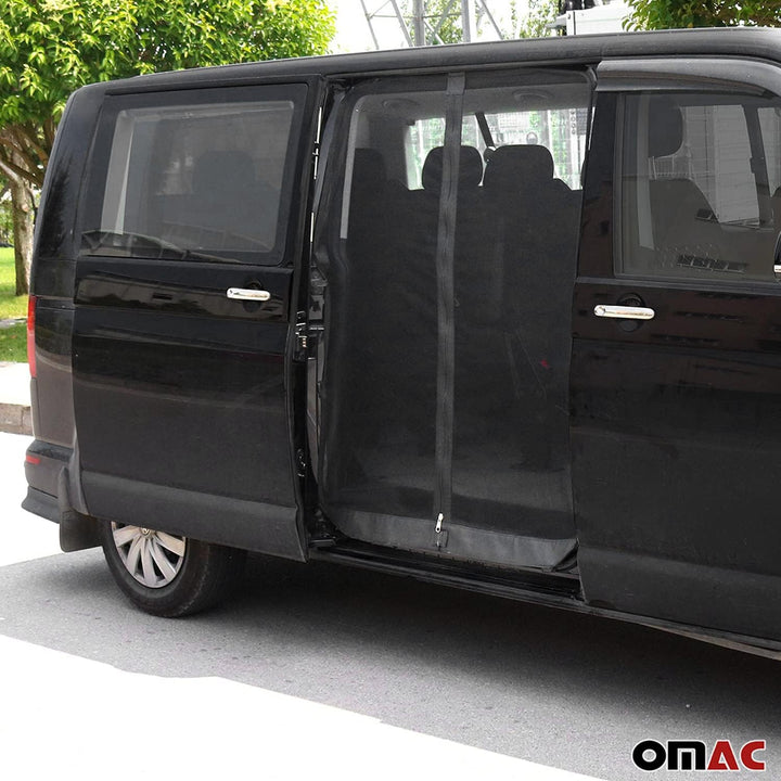 OMAC Moskitonetz Magnetisch Seitentür kompatibel mit Peugeot Expert Traveller 2017-2024 Schwarz / Mo