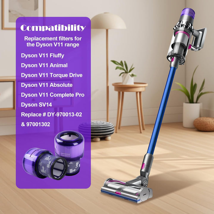 4 Stück für Dyson V11 filter, Kompatibel mit für Dyson filter, für Dyson V15, SV14, SV17, SV22, für