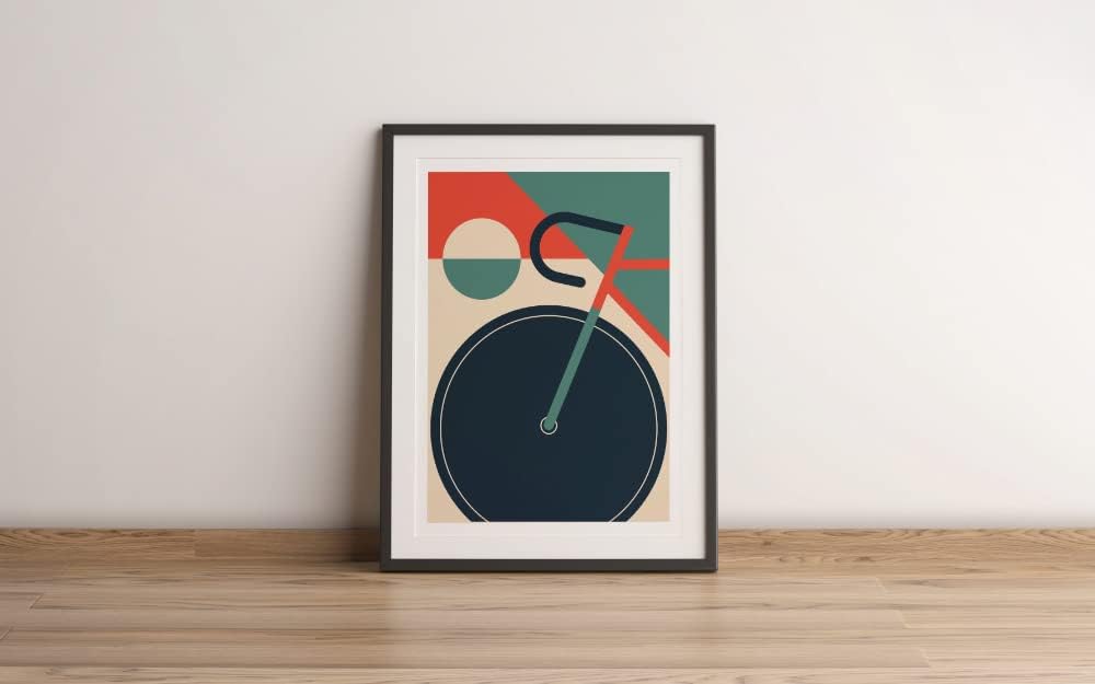 Generisch Fahrrad Bauhaus Poster | Vintage Mid-Century Stil A2 (59,4x42 cm)