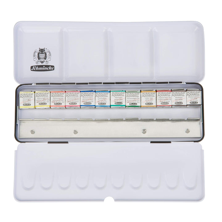 Schmincke – HORADAM AQUARELL Farbkasten mit 12 feinsten Aquarellfarben, 74412097, Metallkasten, Mals