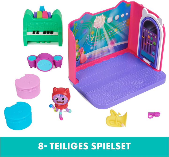 Gabby‘s Dollhouse Deluxe Raum, Groovy Music Room, Musikzimmer mit DJ Katzenminze (engl. DJ Catnip),