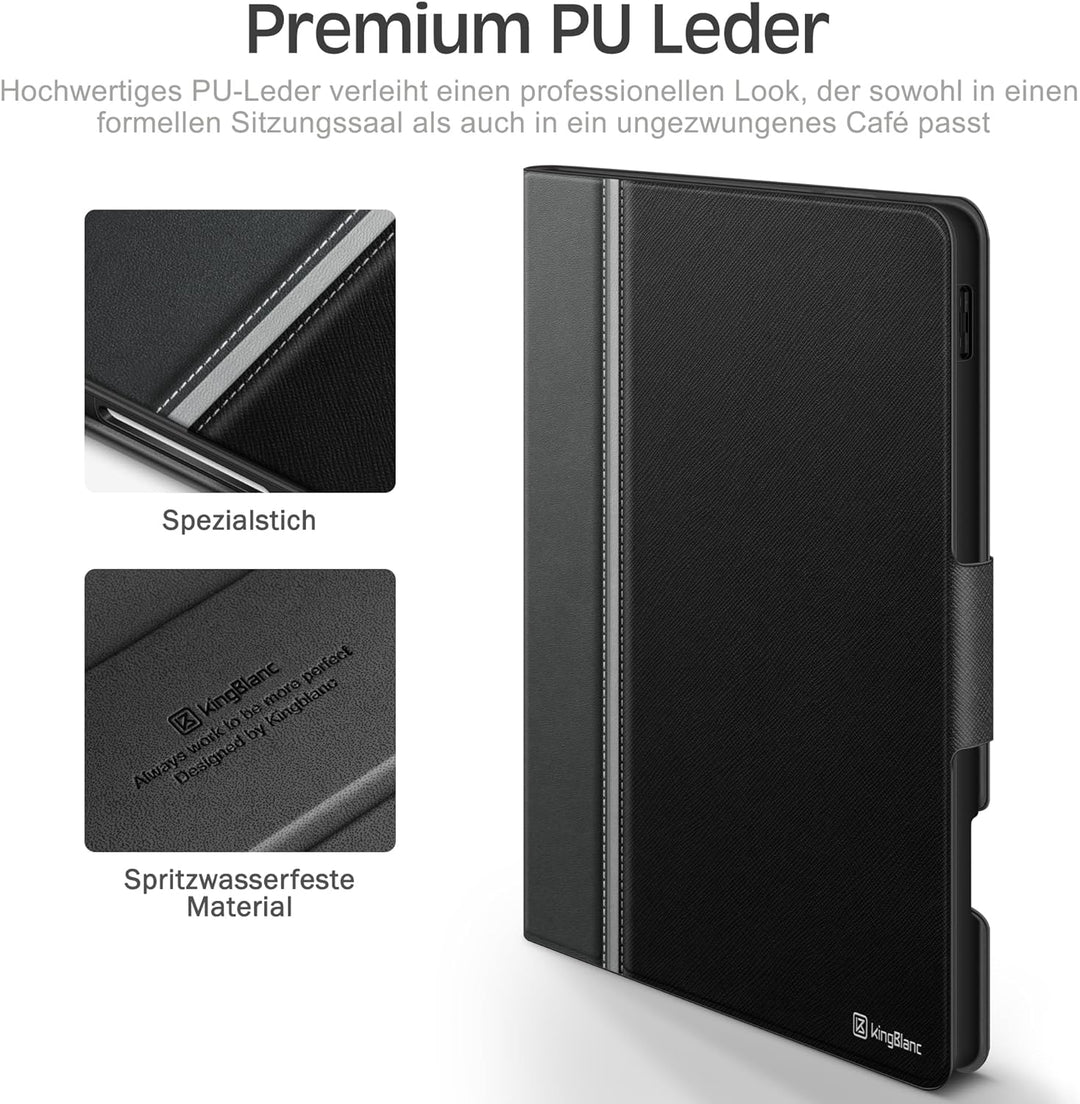 KingBlanc iPad Pro 12,9 Zoll Hülle 2022 (6. Generation) /2021/2020/2018 (5./4./3. Gen) mit Stifthalt
