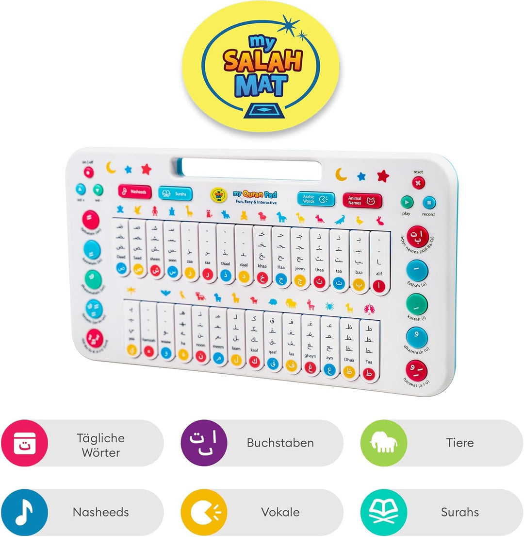 Kinder Spielzeug ab 2 Jahren – Interaktive My Quran Pad Lernspiele, um das arabische Alphabet mit tä