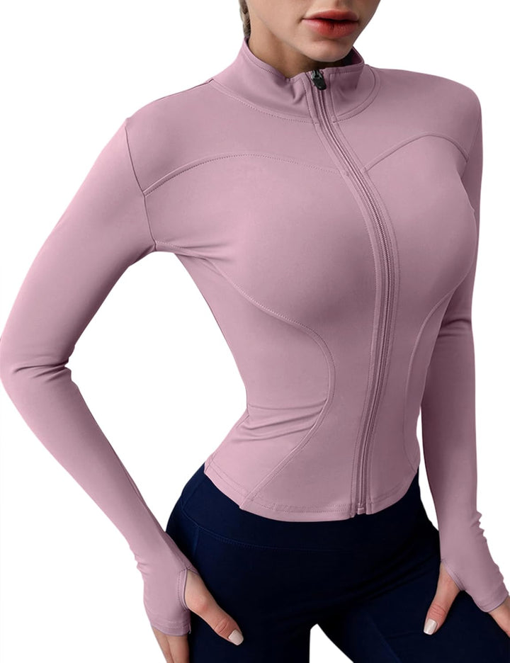 Rapbin Damen Laufjacke Sportjacke Langarm Gym Tops Yoga Fitness Shirt Atmungsaktive Sportjacke Reiss