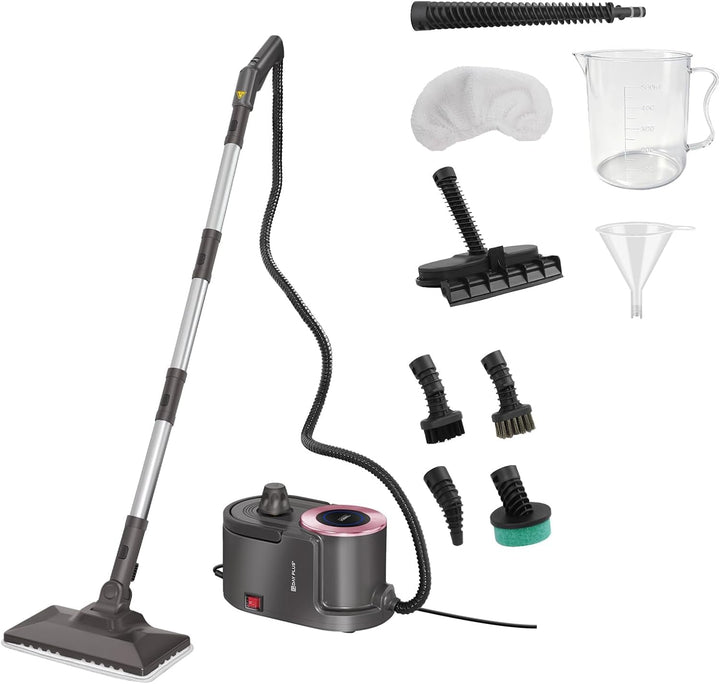 2000W Dampfreiniger, 4,5-5 Bar Hochdruck Dampfmopp mit 1,9L Grosstank (1,6L Empfüllmenge) & 40 Min D