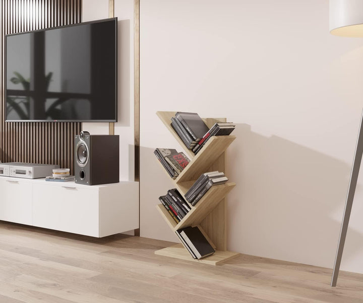 ComfortCove Baum Bücherregal, Tree Desktop Bücherregal, Schreibtisch Bücherregal, Bodenstehendes Büc