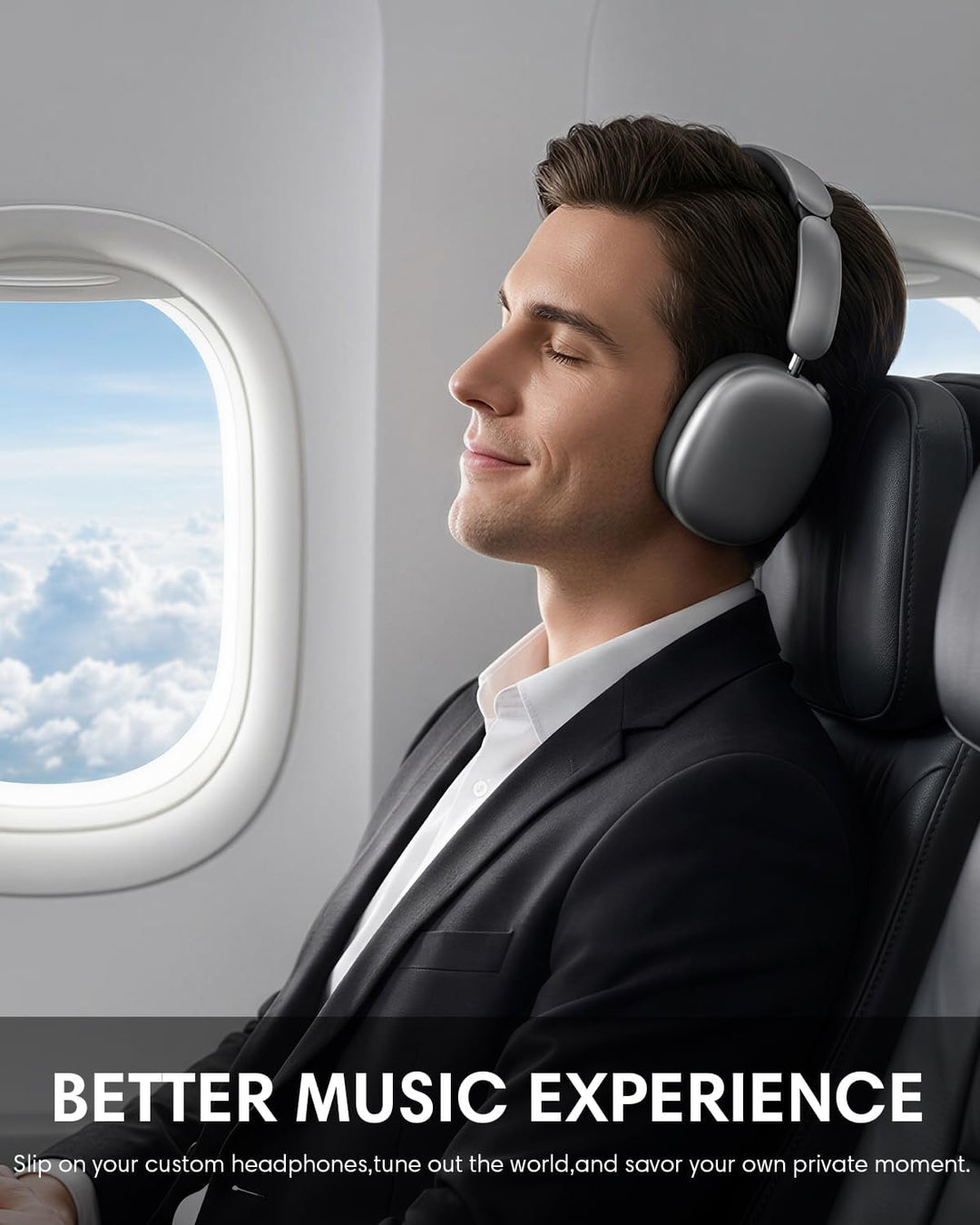 Wentronic Y02 Aktive Noise Cancelling Kopfhörer,60 Std.5 EQ-Musikmodi,Hi-Res-Audio,Tiefe Bässe,faltb