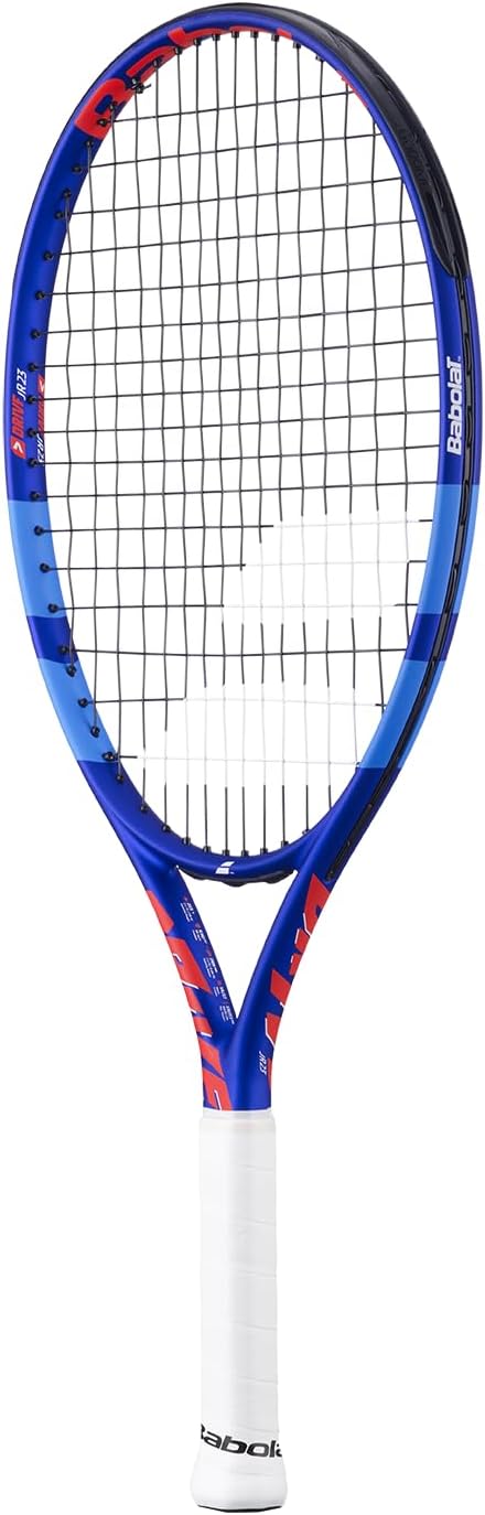 Babolat, Tennisschläger Modell Drive Junior, Einheitsgrösse, Blau/Rot, Leicht, Griff für kleine Händ