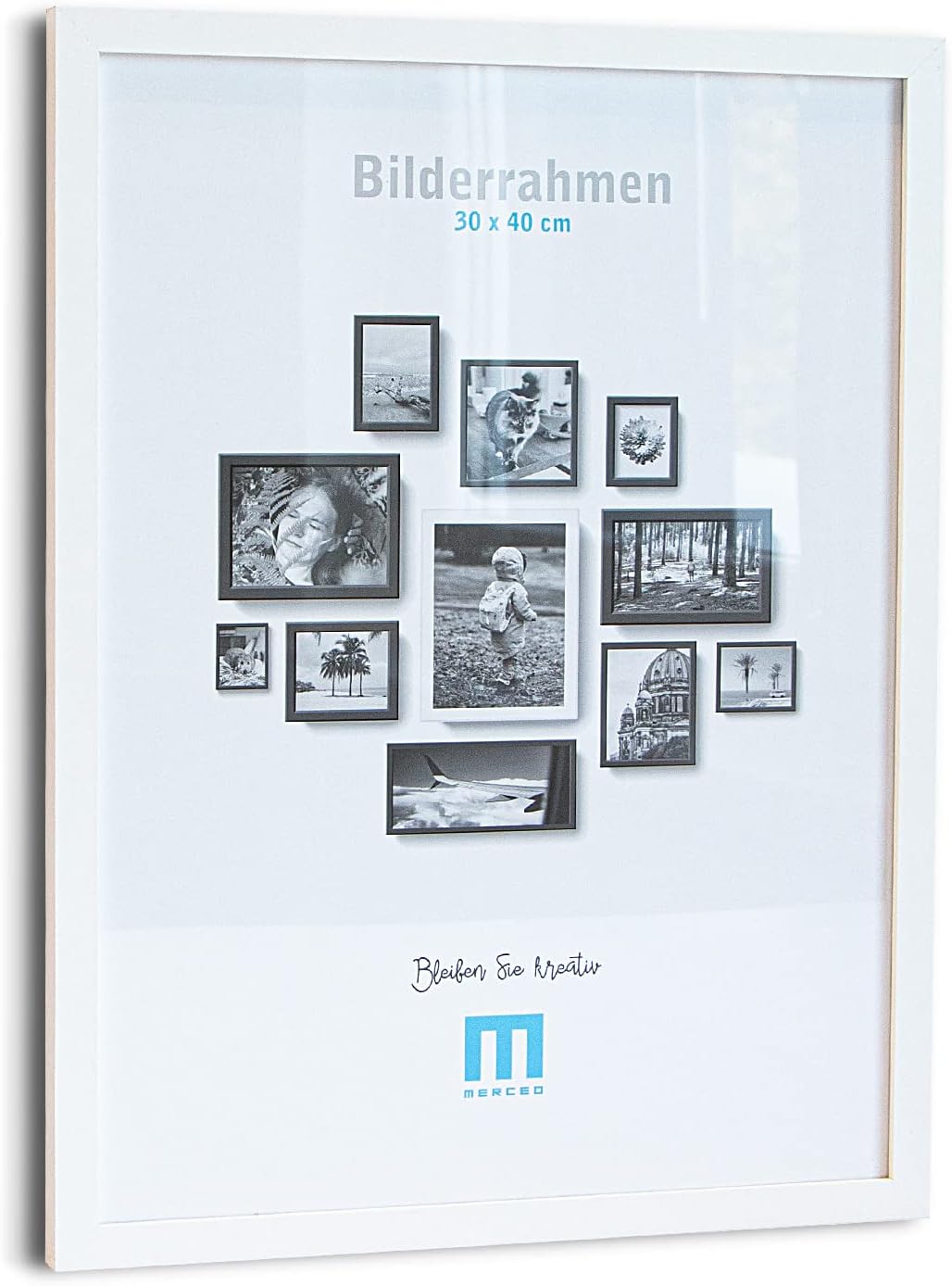 12 tlg. Foto Bilderrahmen-Set in Weiss in verschiedenen, unterschiedlichen Grössen. Für Fotowände &amp;