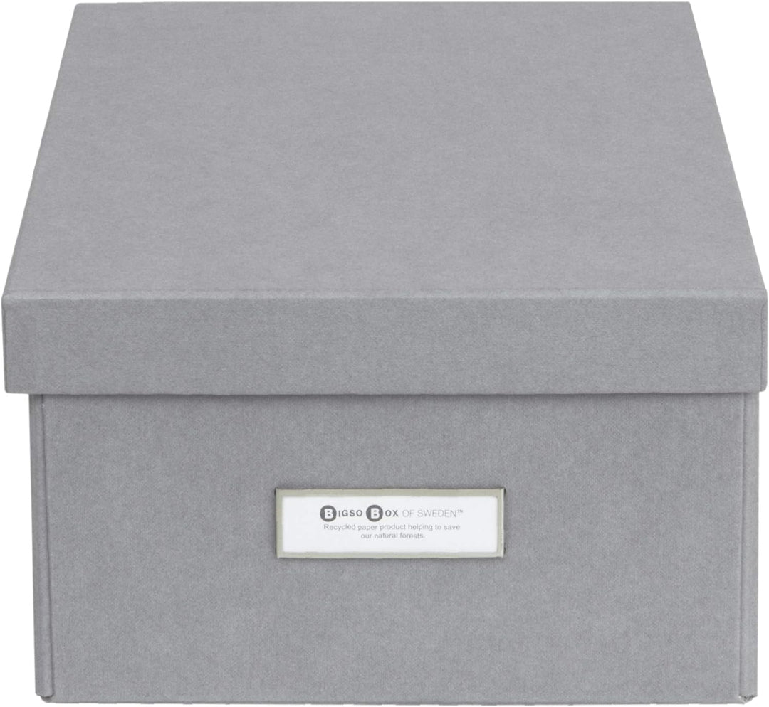 Bigso Box of Sweden Katia Faltbare Aufbewahrungsbox mit Etikettenrahmen zur einfachen Identifizierun