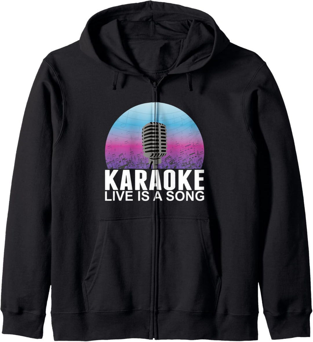 Karaoke Singen Playback Instrumental Musiker Kapuzenjacke