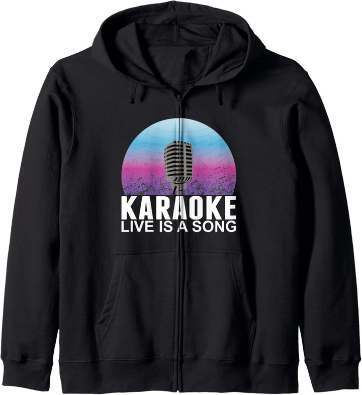 Karaoke Singen Playback Instrumental Musiker Kapuzenjacke