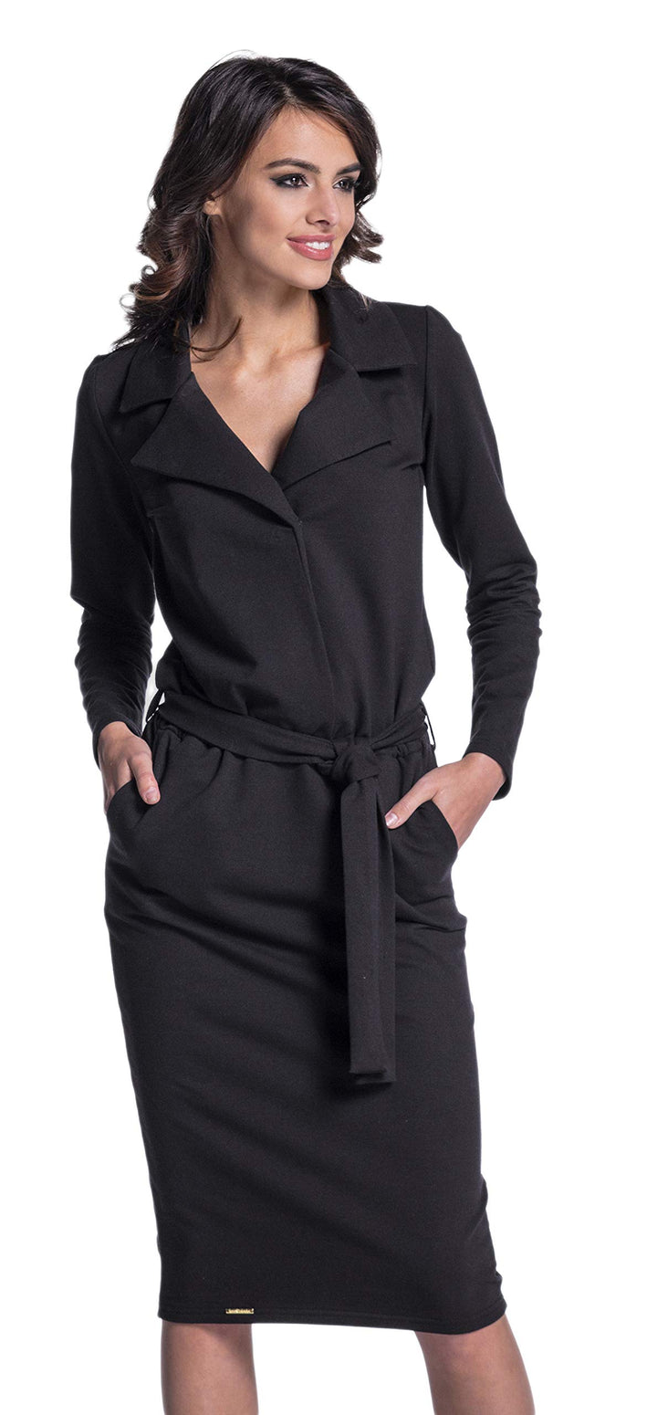 Lemoniade Damen modisches Winter- / Herbstkleid Langarm (Made in EU) mit ausgefallenen Details und i