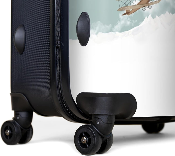 NoBoringSuitcases.com® Koffer XL Gross 77x51.5x28 cm Hartschale Reisekoffer 4 Rollen Leicht Koffer T