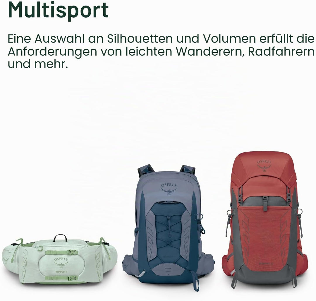 Osprey Tempest 6 Wanderrucksack für Frauen Frosty Mint Green/Botanica, Frosty Mint Green/Botanica