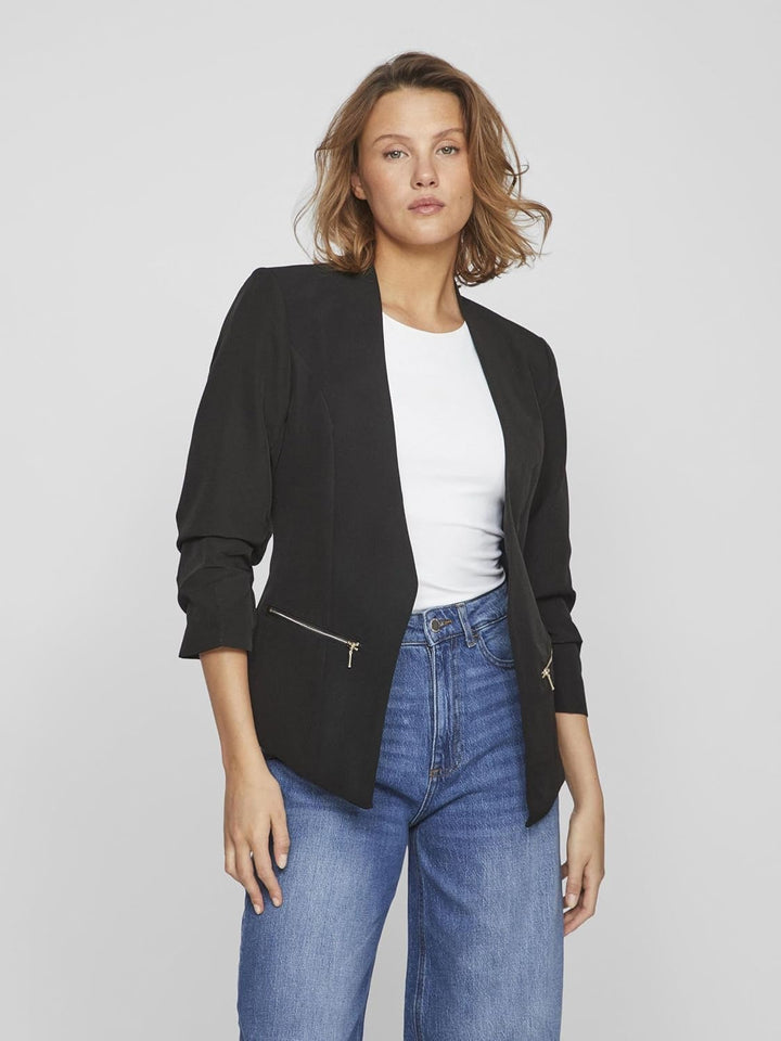 Vila Damen Blazer 36 Schwarz, 36 Schwarz