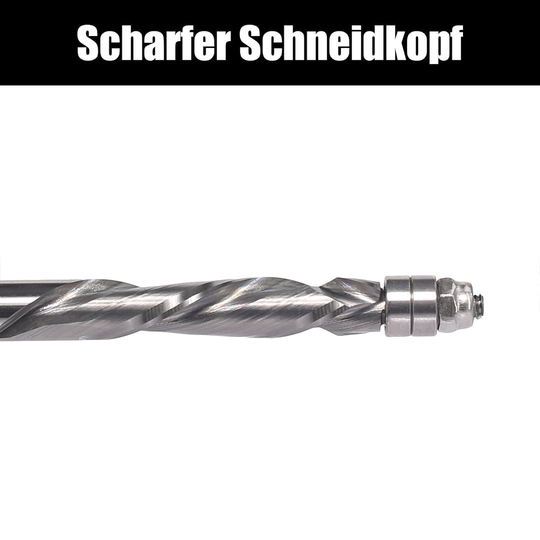 AKYLIN Spiral Bündigfräser 6mm Schaft，Up&Down Kompressions Cut Spiralfräser für Oberfräse，6mm Schnit