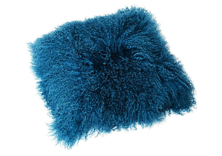 Reissner Lammfelle Tibet Lammfell Kissenbezug langflorig 30x30cm JAY21 Farbe ozeanblau Jay21 Ozeanbl