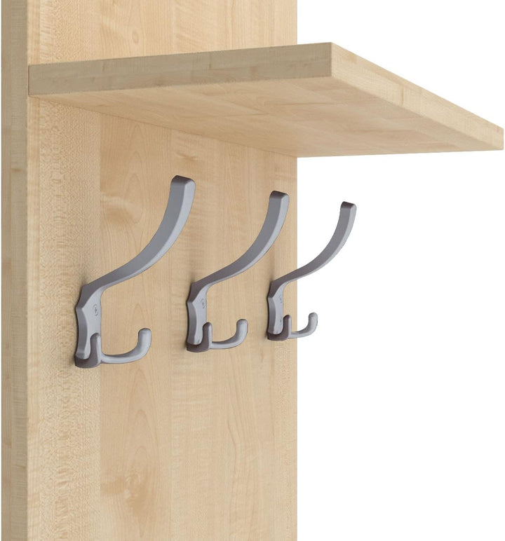 80x50 | MEDI Garderobenpaneel Wandgarderobe Garderobe Wandpaneel Kleiderstange ALUMINIUM | AHORN 80x
