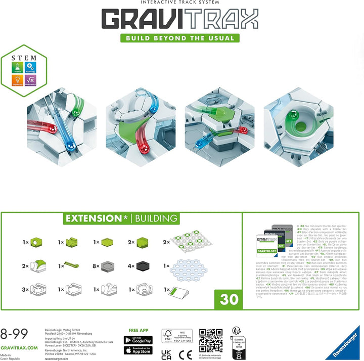Ravensburger GraviTrax Extension Building 22415 - Erweiterung für deine Kugelbahn - Murmelbahn und K