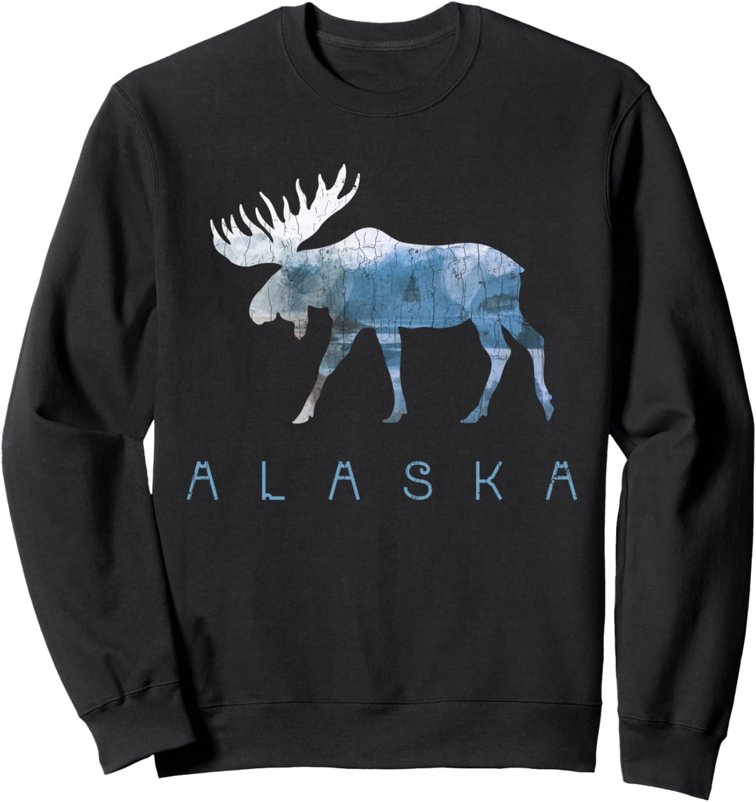 Alaska Elch Tier Lustiges Geschenk Sweatshirt