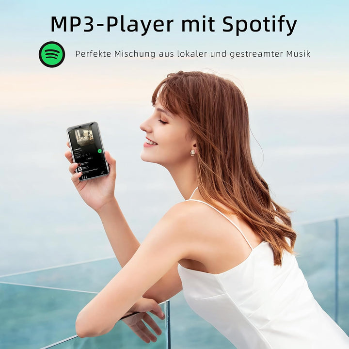 HIFI WALKER G7 MP3-Player mit Bluetooth & WLAN, Android 13, 144GB Speicher, 3GB RAM, 4 Zoll Touchscr