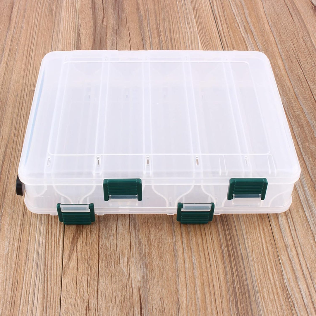 Fishing Tackle Box, Tackle Box Angeln Doppelseitige Angelkiste Kunstköderbox mit 12 Fächern für Ange