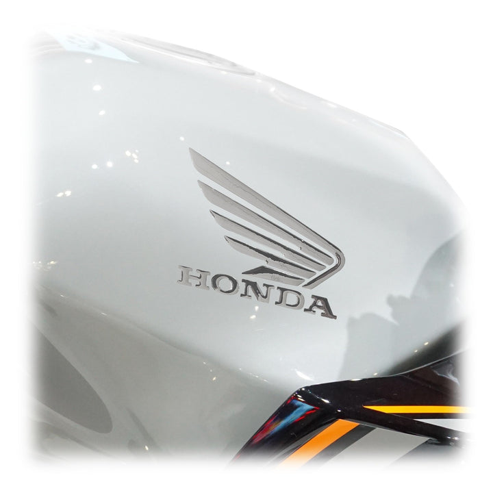labelbike - 3D Aufkleber Motorrad Logo Chrom-Flügel Embleme kompatibel mit Honda