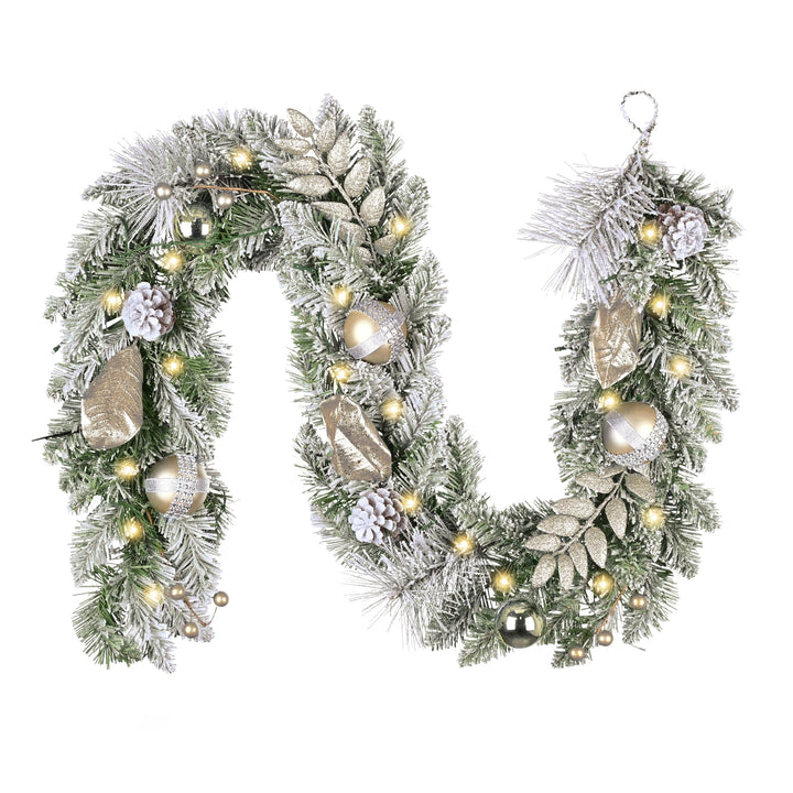 Valery Madelyn 152CM Weihnachtsgirlande mit 20 Led Lichtern und Timer Funktion, künstliche Weihnacht