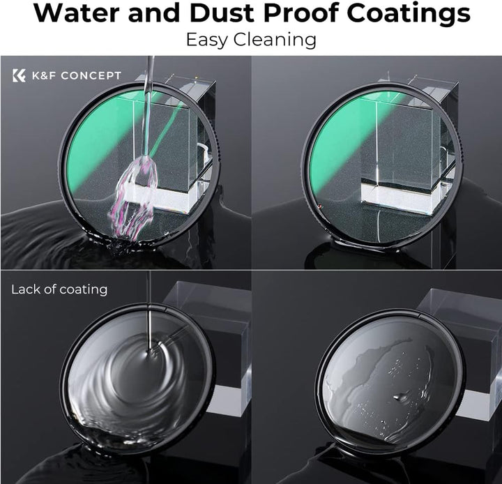 K&F Concept Nano-X Serie Shimmer Diffusion 1 Filter 49mm aus Optisches Glas mit 28-facher Nano-Besch