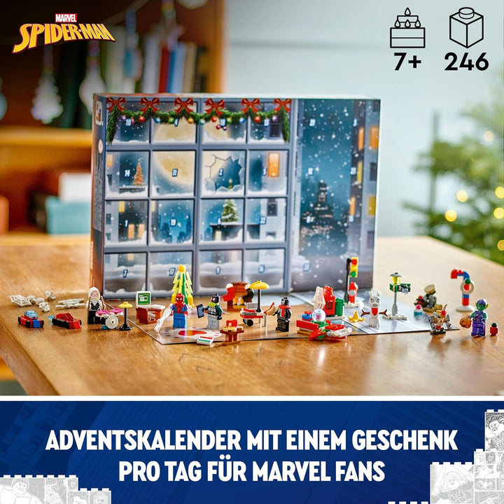 LEGO Spider-Man Adventskalender 2024, Superhelden-Spielzeug, vorweihnachtliches Geschenk für Jungen