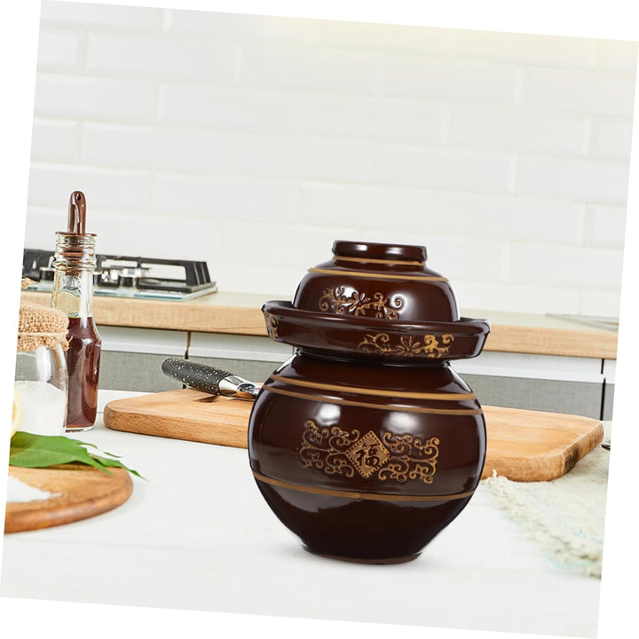 STOBAZA 1stk Kimchi-Altar Glasgefäss Mit Deckel Gefässhaltung Sauerkraut Jar. Grosse Gurkengläser Mi