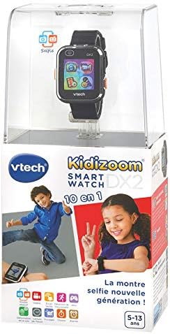 VTech VTH80-193865 Kidizoom Smartwatch DX2 Uhr, Schwarz, Kinder