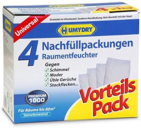 8 x 1 Kg Humydry Luftentfeuchter Nachfüllpackungen Raumentfeuchter