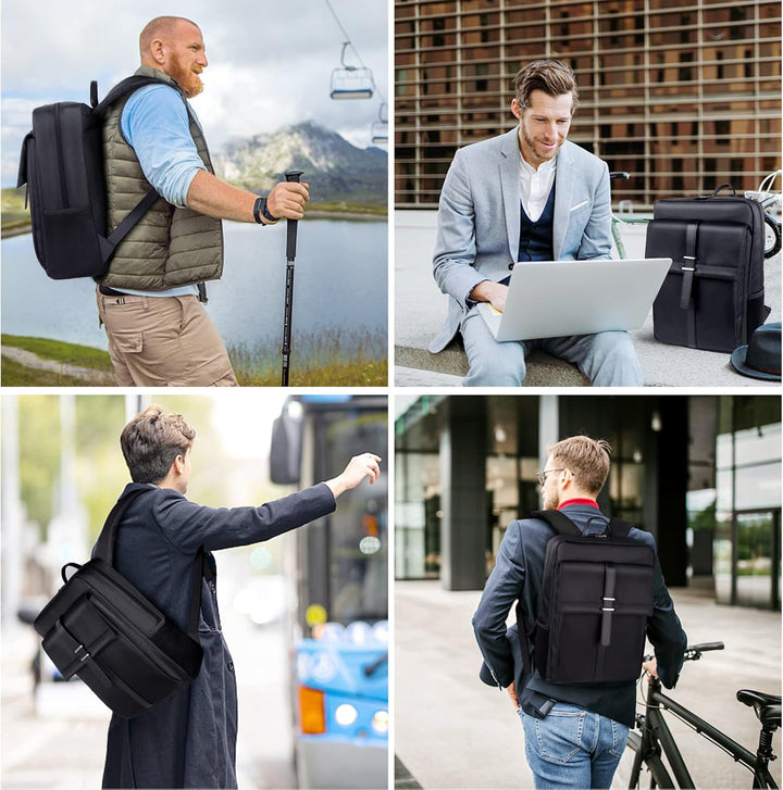 Dobaly Laptop Rucksack Wasserdicht für Damen & Herren - Laptopfach Daypack für Arbeit Business Radfa