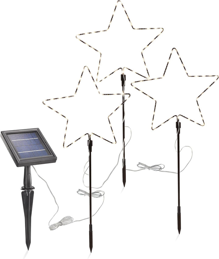esotec Solar-Steckleuchte Steckleuchten Gartenstecker STERNENZAUBER Weihnachtsbeleuchtung für aussen