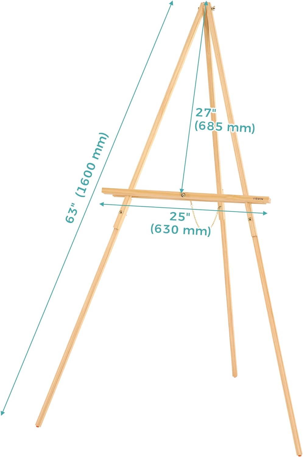 VISWIN 3 Stück 160 cm Holzstativ Staffelei Ständer für Hochzeitsschild, Poster, A-Rahmen Künstlersta