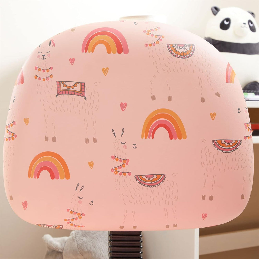 CARO-Möbel Drehstuhl Alpaca für Kinder Kunstleder in pink, Kinderschreibtischstuhl höhenverstellbar