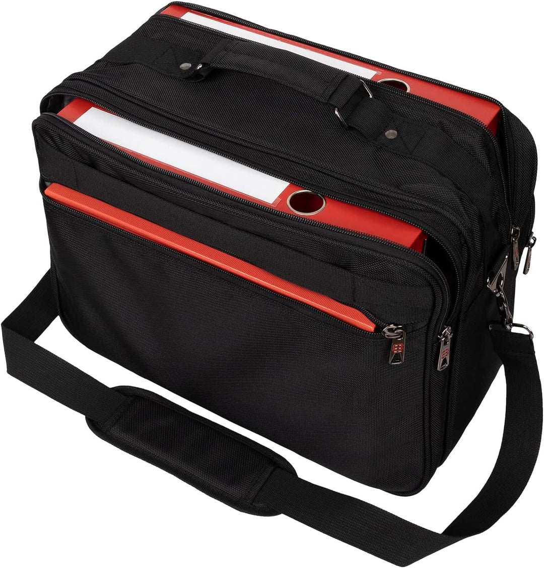 EAAKIE Arbeitstasche Umhängetasche Flugbegleiter Tasche Herrentasche Schwarz XXL