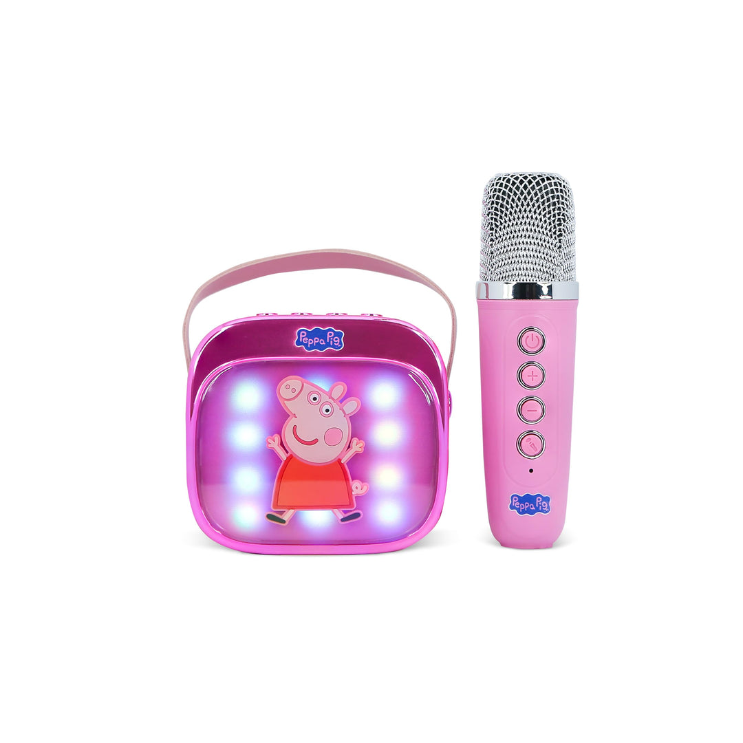 Peppa Pig Popsing LED Light up Wireless Karaoke Speaker with Microphone
