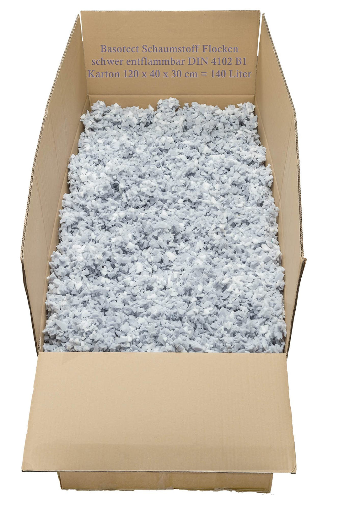 Basotect ® Schaumstoffflocken schwer entflammbar 140 Liter Karton
