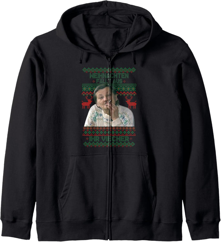 weihnachten fällt aus ihr viecher Kapuzenjacke