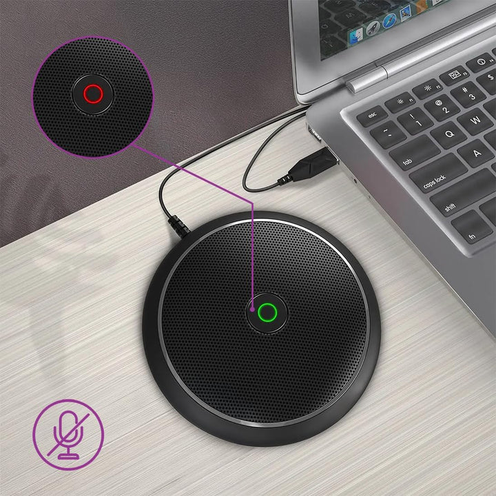 Spacetronik USB Konferenzmikrofon ohne Lautsprecher, USB Mikrofon PC mit Geräuschunterdrückung, Stum