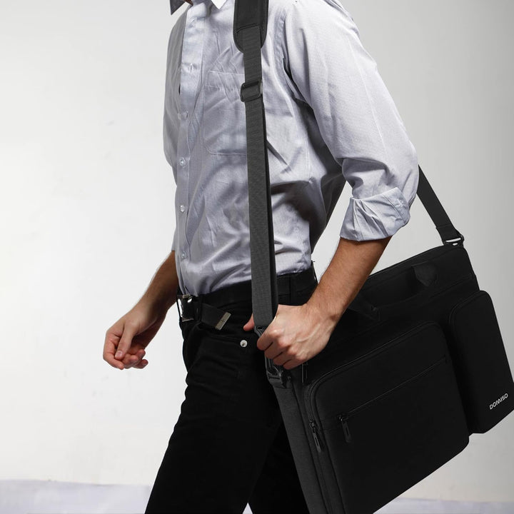 DOMISO Laptoptasche 18 Zoll Wasserabweisend Business Aktentasche Herren Laptop Tasche Schultertasche