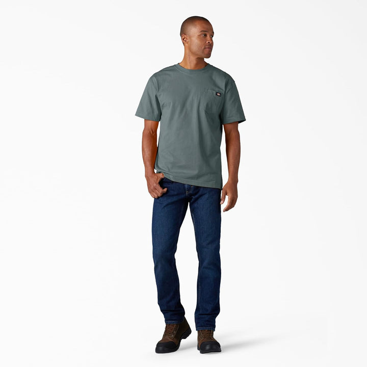 Dickies Herren Short Sleeve Heavyweight Heathered Crew Neck Tee T-Shirt S Blau - Smoke Blue, S Blau