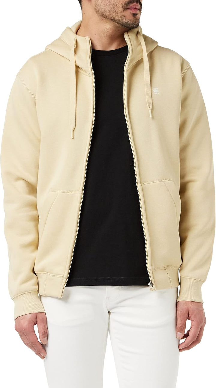 G-STAR Herren Premium Core Hooded Sweatshirt S Beige (Postbag D16122-c235-1868), S Beige (Postbag D1