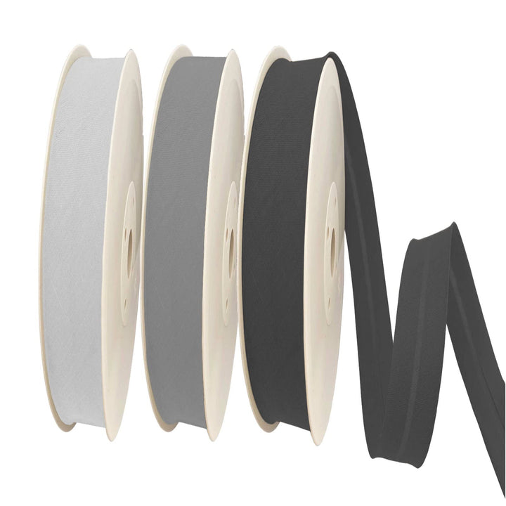 TEXTEX = 20 mm Breites Schrägband. 50% Baumwolle und 50% Polyester. Packung mit 3 Stück à 10 m - (He